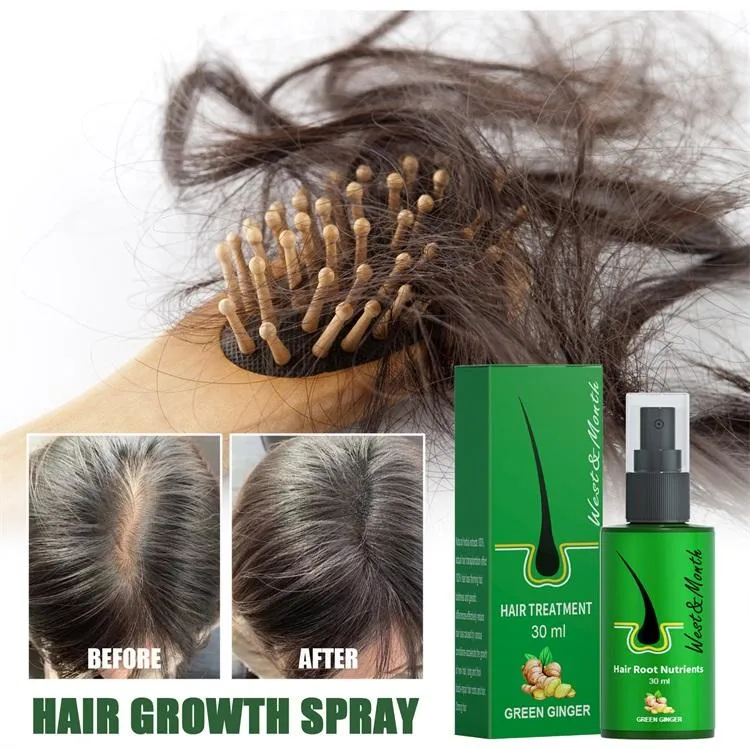 Herbal Fast Hair Grow Essence Ginger Hair Growth Spray