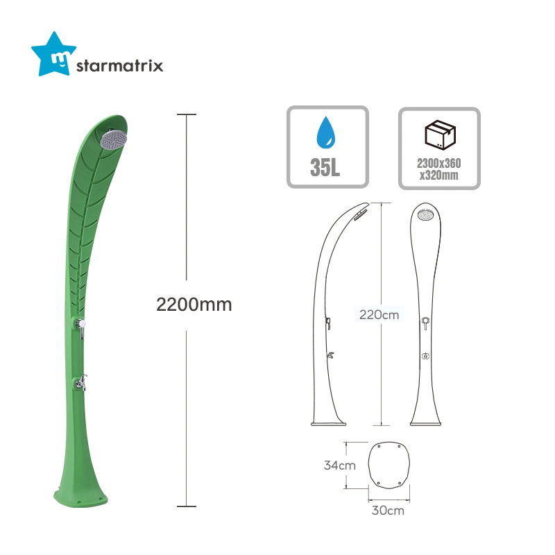 Starmatrix Factory Leafage Shape 35L Solar Outdoor Showers