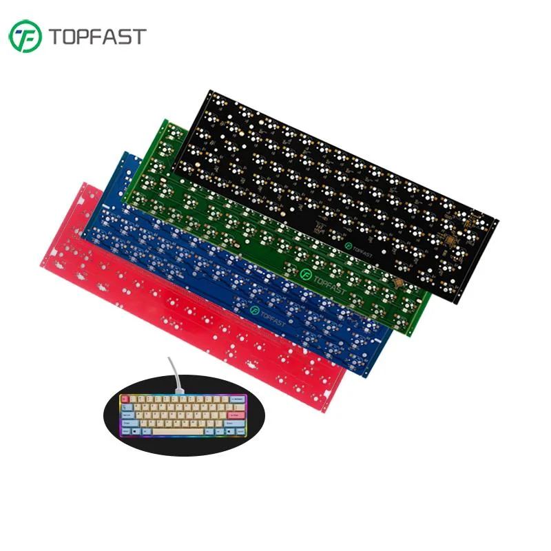 Custom Qmk Via Layout Design Service Hot Swap Bare PCB Board Manufacturing Full Size RGB Type C 108 Mechanical 60% 80% 100% Keyboard PCB for Gerber