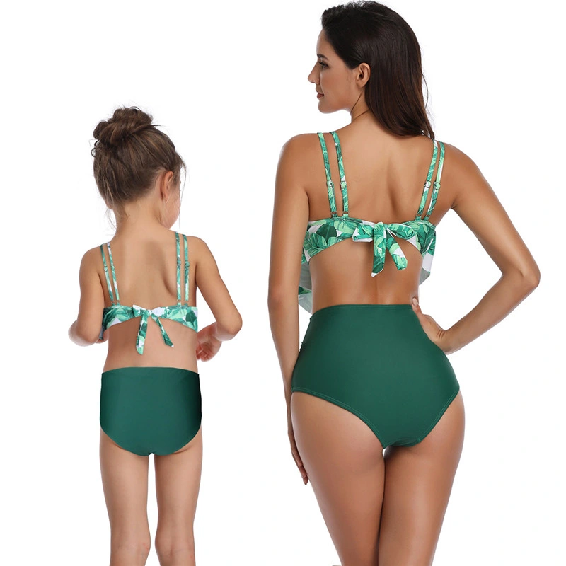 Customized Two Pieces Swimsuit Parent-Child Bathing Suit Family Swimwear