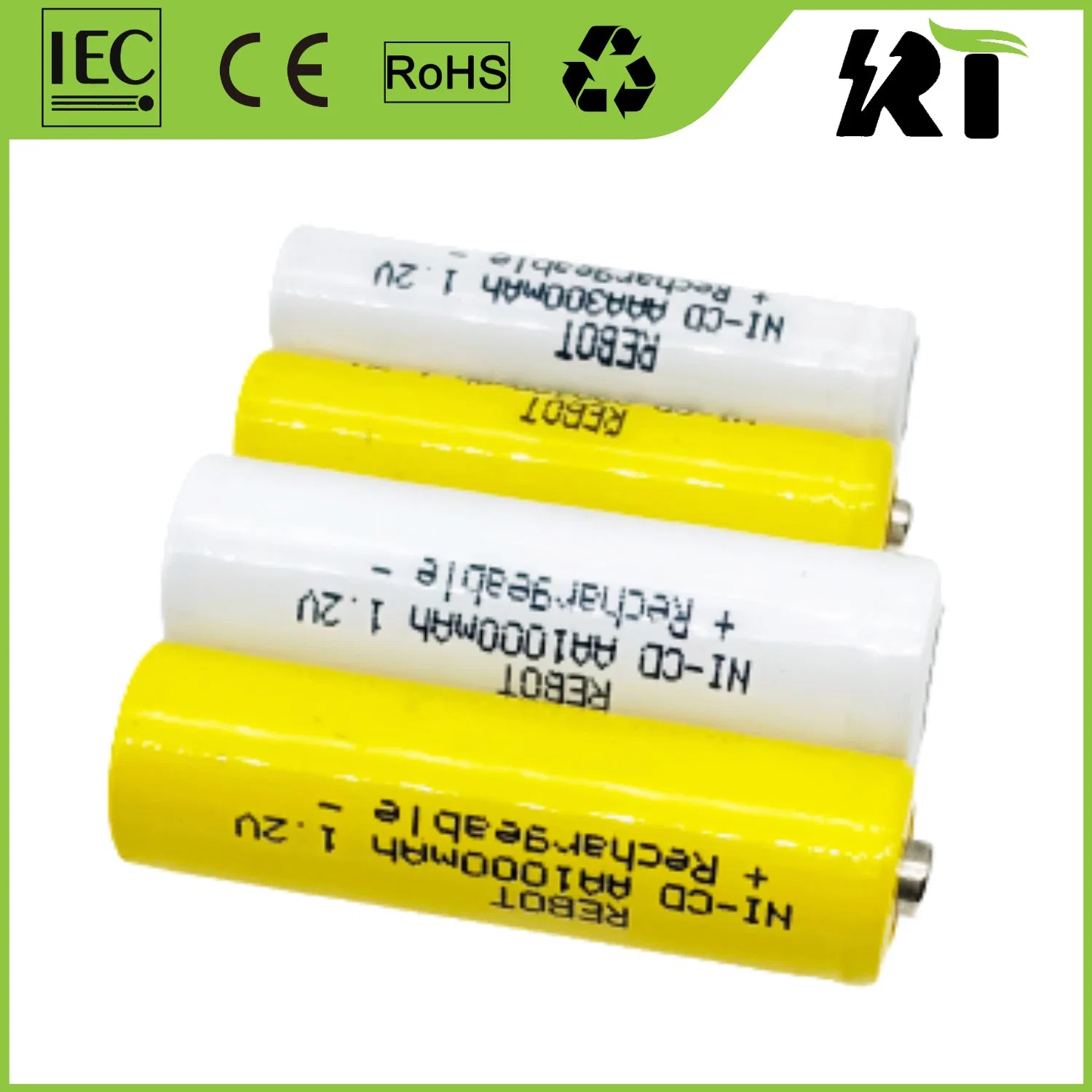 Pile rechargeable Ni-CD 2,4V AA900mAh pour les lumières d'urgence.