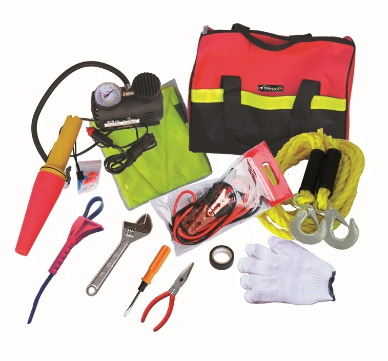 General Medi 127-Pieces Roadside Car Emergency Kit Include Mini First Aid Kit.