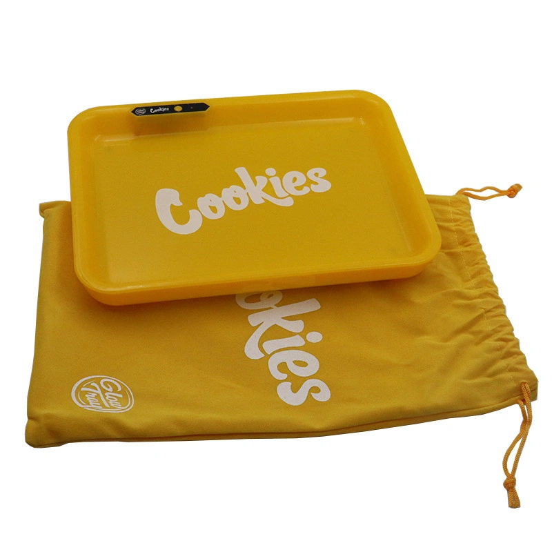 Smoke Tobacco Printed Cookies Joint LED Custom Logo Blunt Rolling Tray Stah Box with Scale