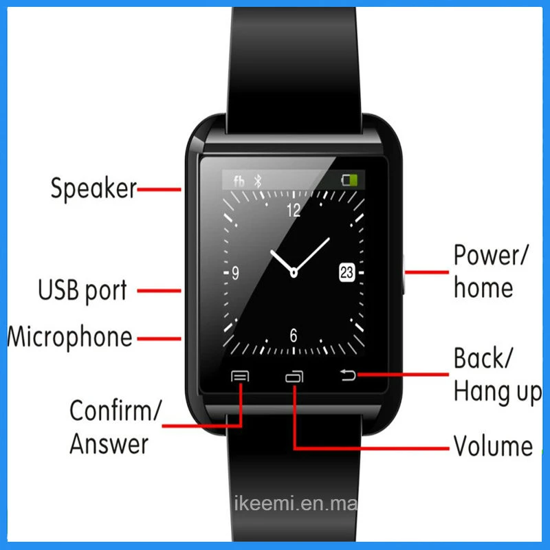 U8 Relógio Inteligente de Pulso Digital de Saúde Automático Suunto para Celular com Bluetooth