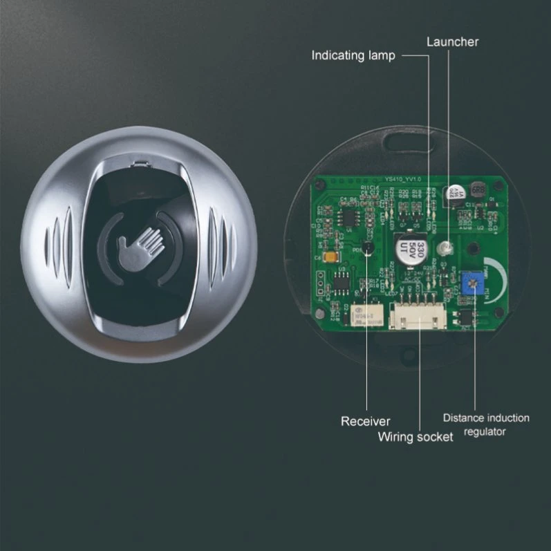 Capteur infrarouge LED Doortec commutateur manuel sans contact pour porte automatique Ouverture (PB08)