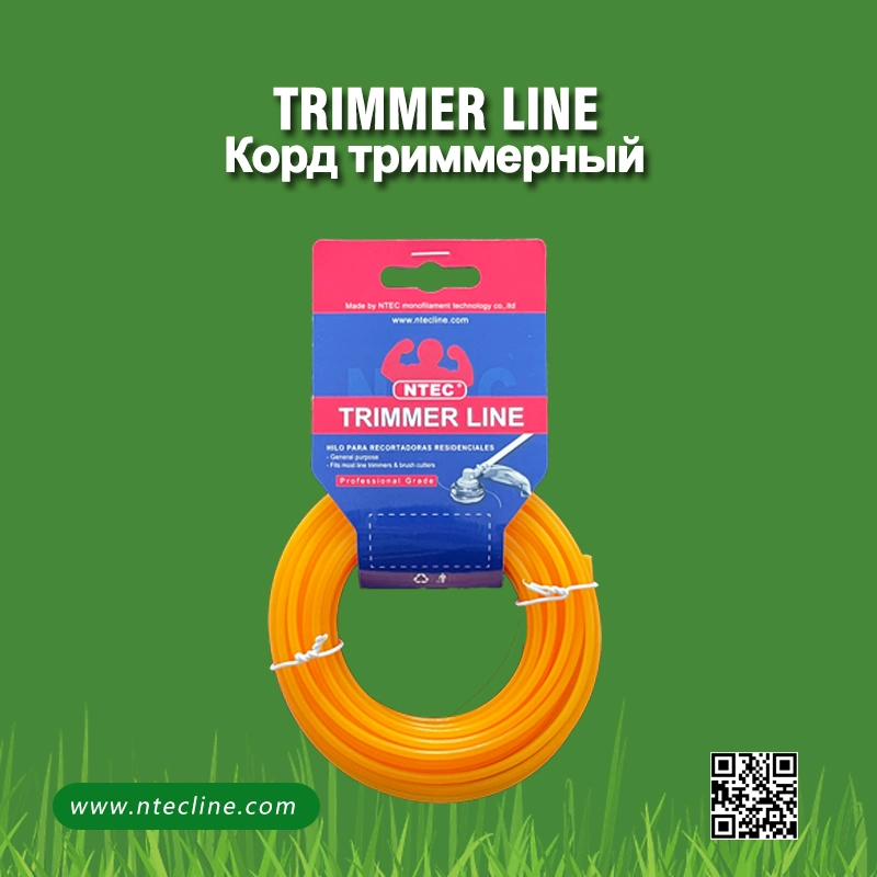 Aparador de forma estrela de 2,4 mm, 15 m, linha, embalagem de cartão, escova para cabeça Linha de corte