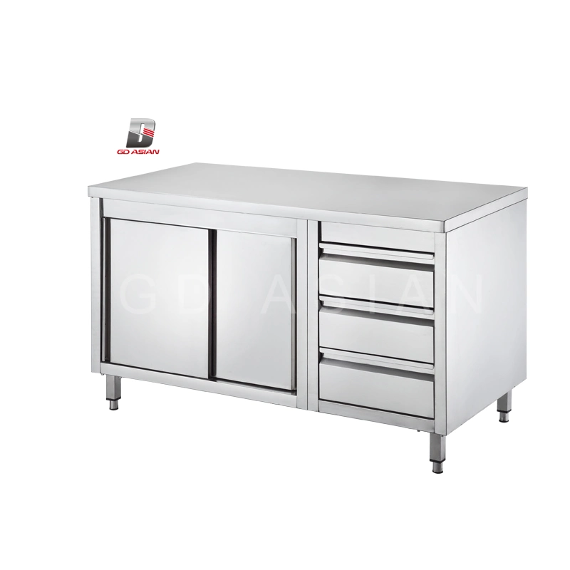 Stainless steel Work Cabinet with Hand Drawers