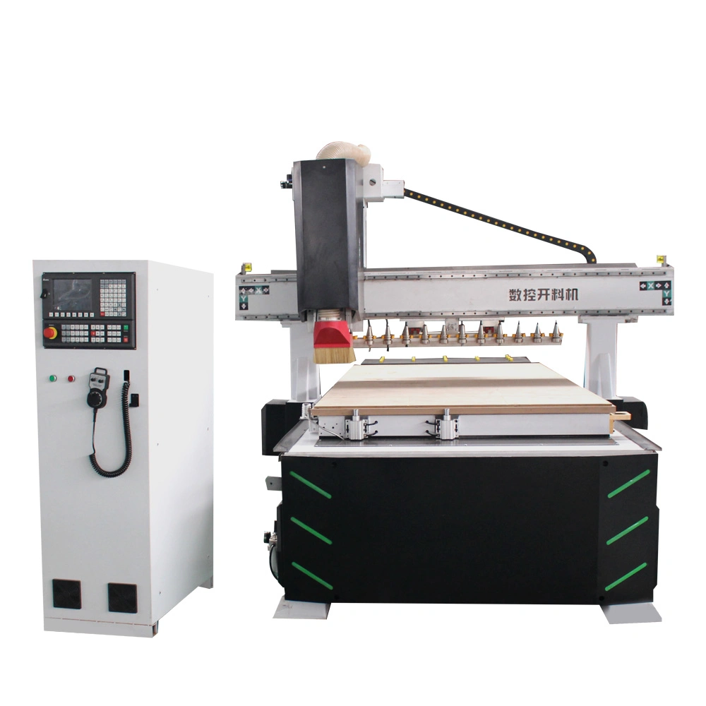 Full Automatic Multi Function Bamboo Plywood CNC Router for Kitchen Cabinet