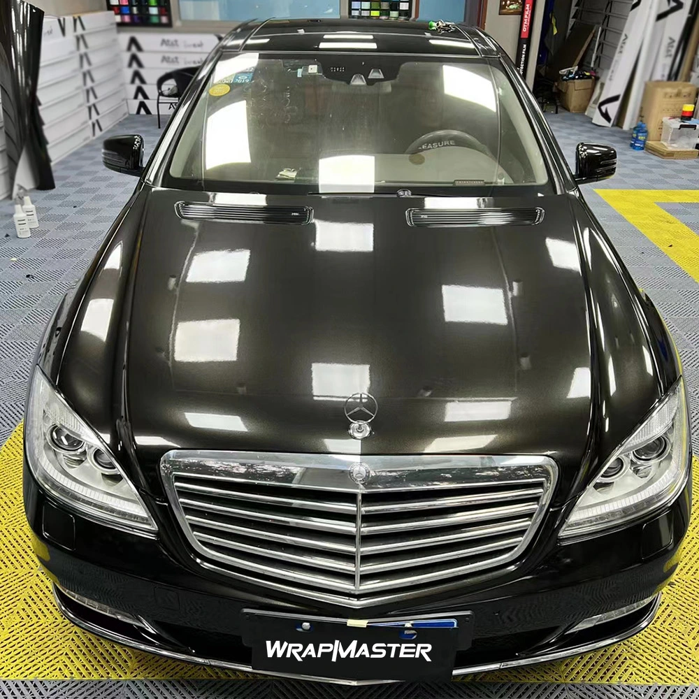 Adhesive Wrap for Cars Pet Metallic Black Gold Exterior Vinyl Wrap