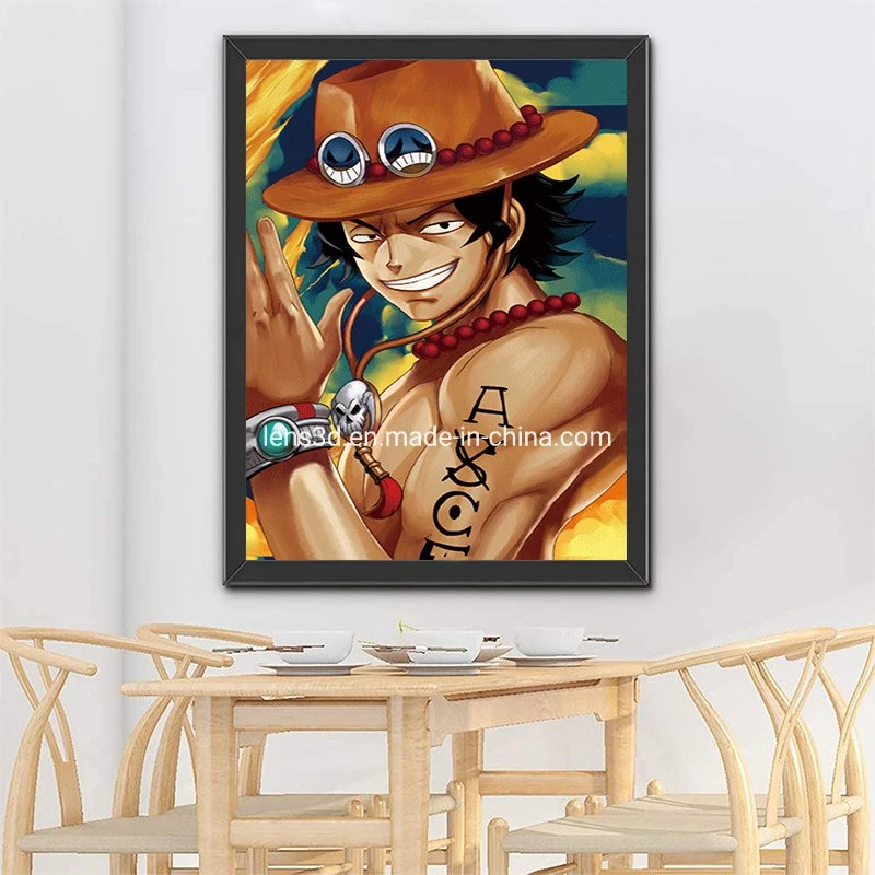 in Stock 3D Flip Effect Anime Pictures with Frame Wall Art 3D Lenticular Pictures