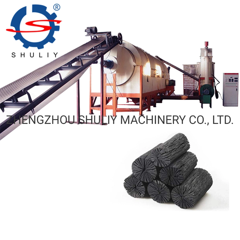 Continuous Rotary Wood Sawdust Rice Husk Carbonization Furnace Rotary Kiln Biomass Charcoal Carbonization Furnace