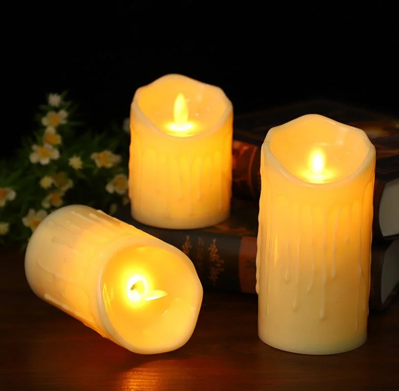 3*AAA Battery Used Ceresin Wax Material LED Tea Light Wedding Decoration LED Candle