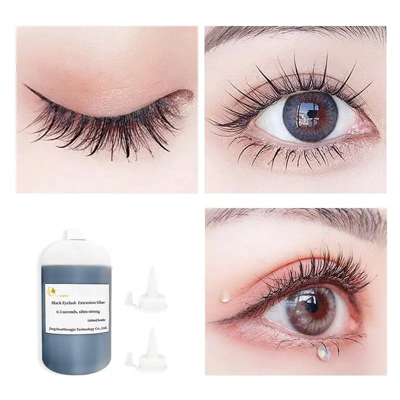 Professional 0.5s Black Sensitive Eyelash Glue 1L Refill Hypoallergenilc Lash Glue