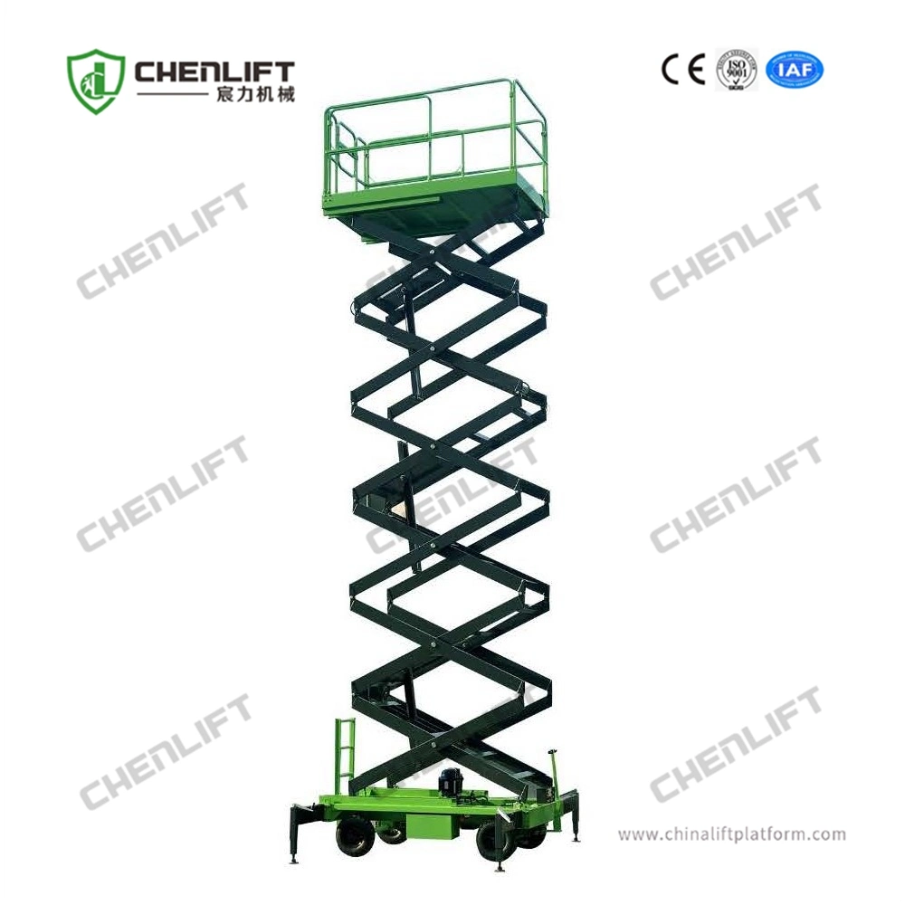 12 Meters Manual Pushing Mobile Scissor Lift for Work at Height (MK1200)