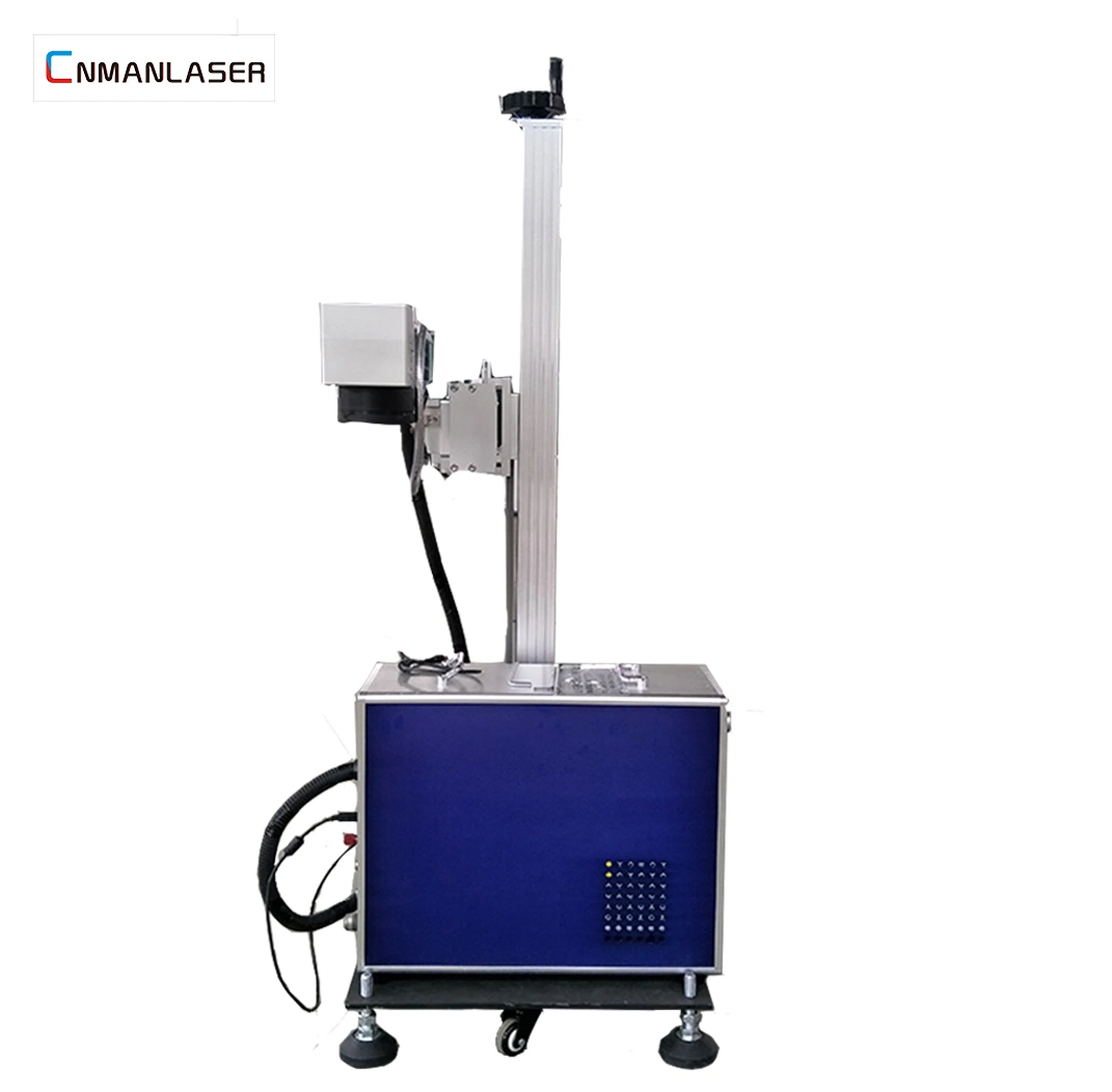 Flying Fiber Laser Marking Machine for Glass Cloth Steel Jewelry