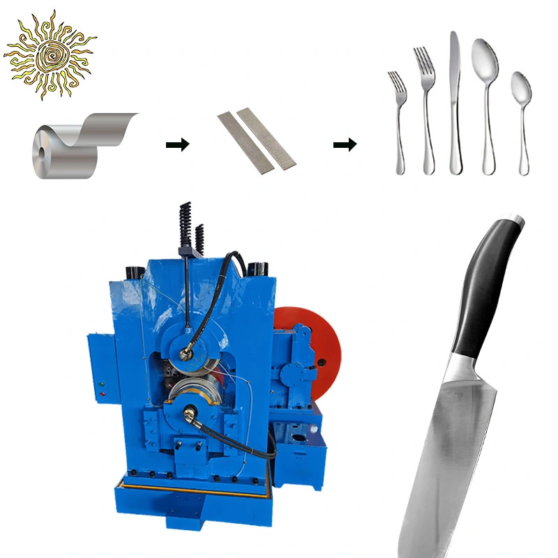 Cubertería máquina laminadora cuchara y tenedor de maquinaria de fabricación de cubiertos de metal que hace la máquina Línea de Producción Planta de fabricación