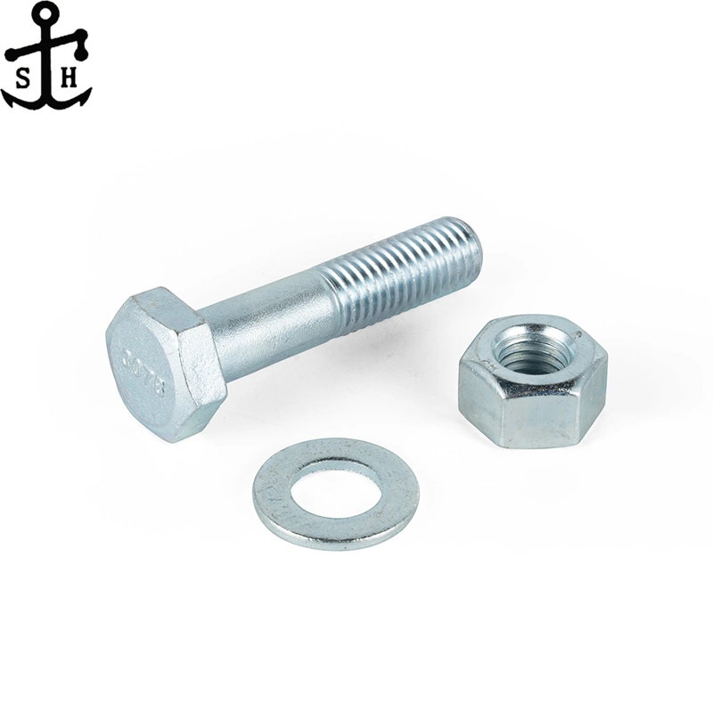 Factory Customized ASME/ANSI B18.5 307A 307b Unc Unf Zinc Plated Hexagon Bolt and Nuts and Washers Made in China