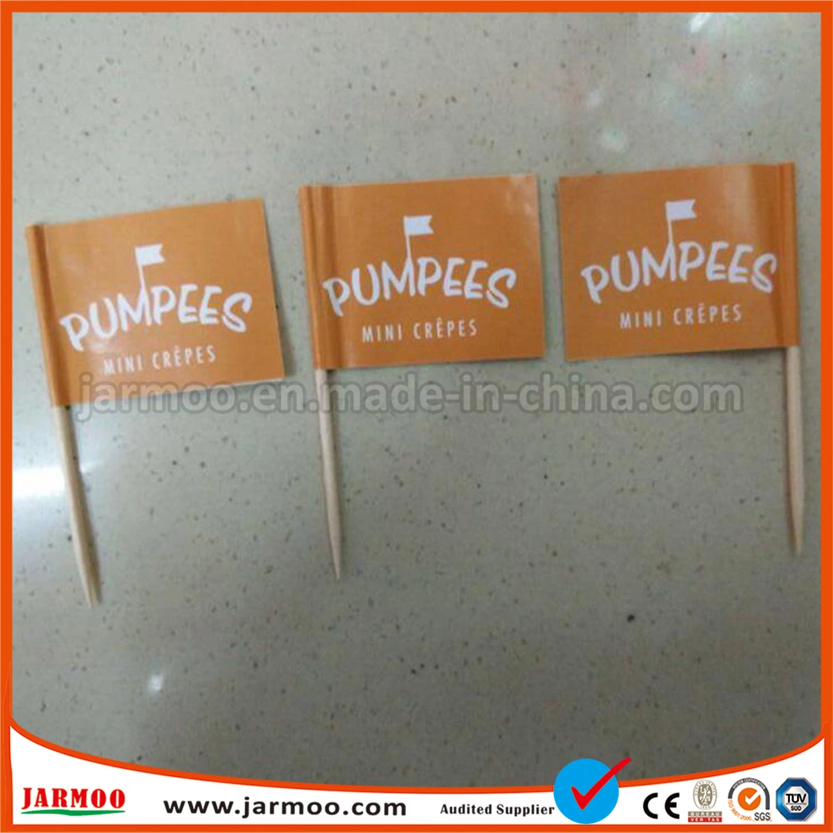 Digital Printed Bamboo Toothpick Paper Flag