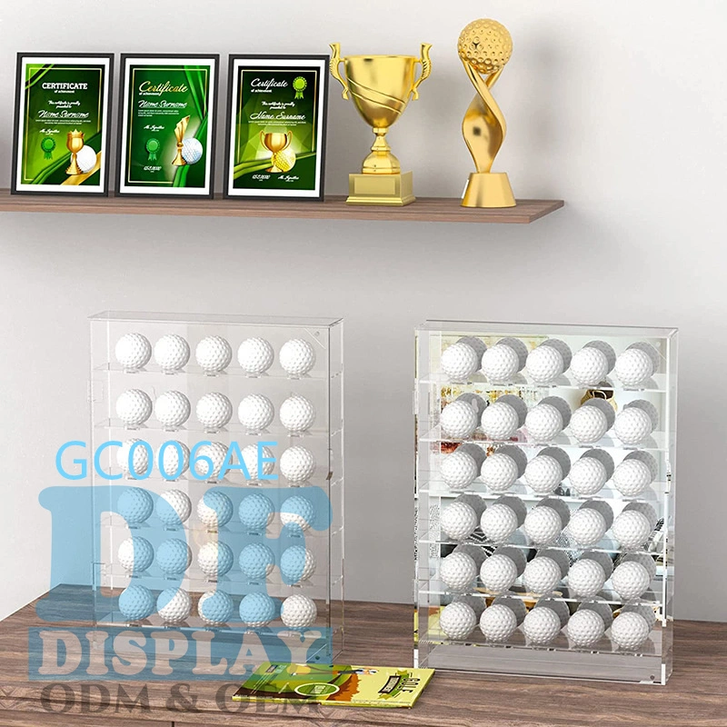 Acryl Golf Ball Display Case Wall Mount Golf Ball Display Rack Cabinet Golf Ball Holder