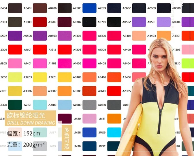 Dull 80 Nylon 20 Spandex Fabric for Swimwear