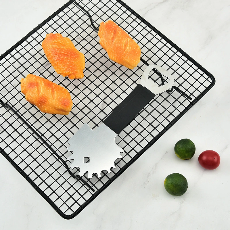 Stainless Steel Grid Scraper Barbecue Scraper Tool Griddle Cleaning Tool with Bottle Opener No Bristles Safe Grill Cleaner Wbb15993