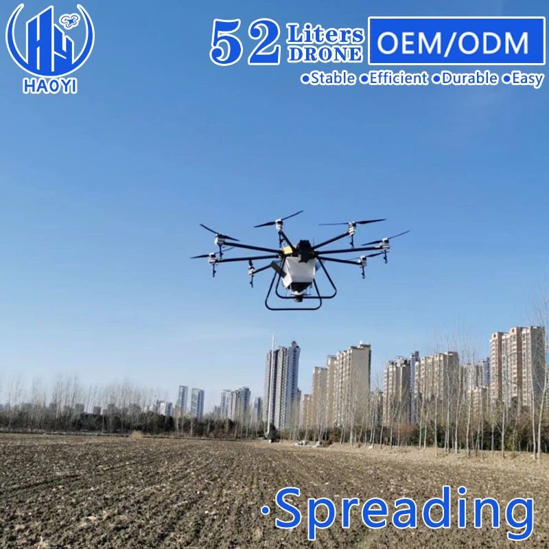 Agricultural High-Capacity Drone: 8 Rotors, 52L 60kg Load, Spraying Fertilizer, Fish Food, Seeds