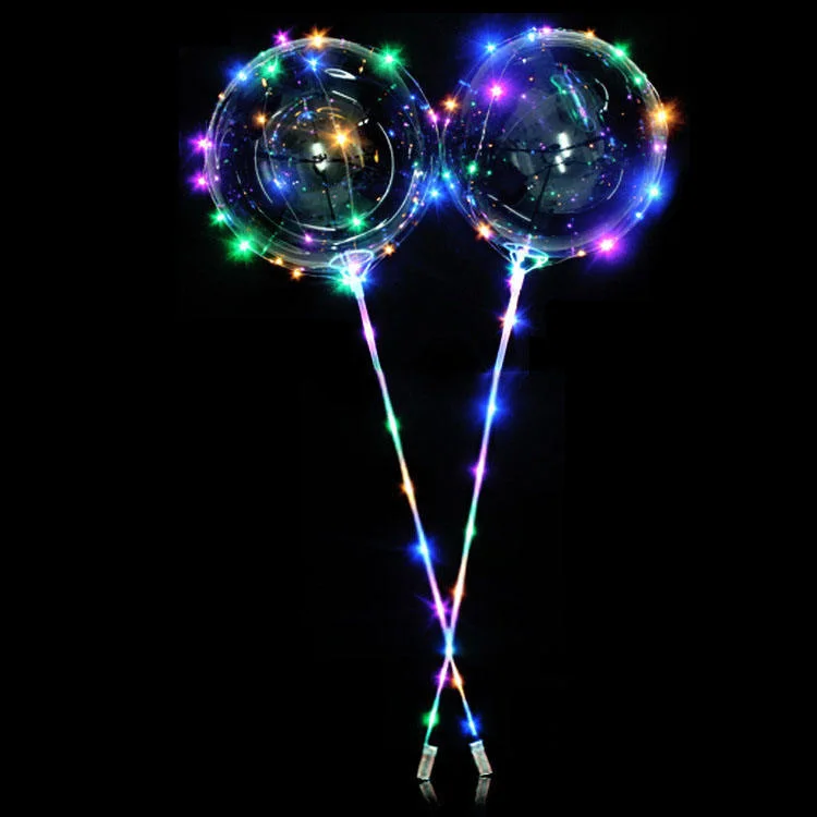 2023 New Design Party Decoration Transparent LED Flashing Balloons Party Supply