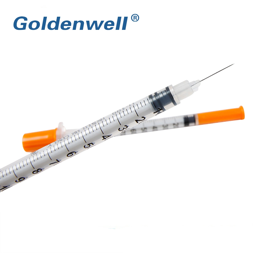 Disposable Red Cap Sterile Insulin Syringe