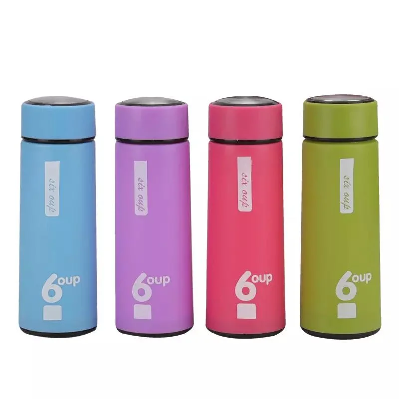 Glass Water Bottle with Silicone Case Nylon String Sealed Thermo Insulated Travel Mug