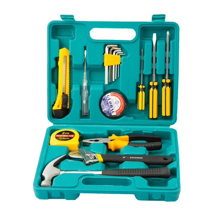 Kit de herramientas manuales generales para uso doméstico de caja de plástico profesional Herramientas de mano DIY conjunto en casos