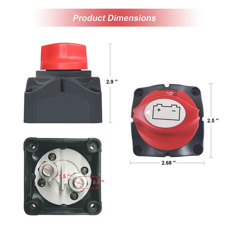 Le sectionneur de batterie 12V 24V Master de l'interrupteur de coupure de l'isolateur