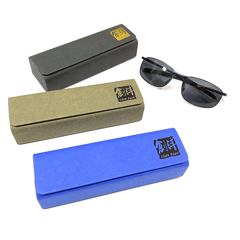 Rectangular Reciclaje Eyeglasses Case Eco Kraft papel material Glasses Case