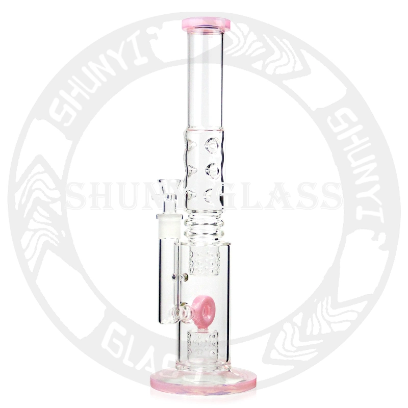 High Donut PERC base droite verre fumée tuyau Hookah