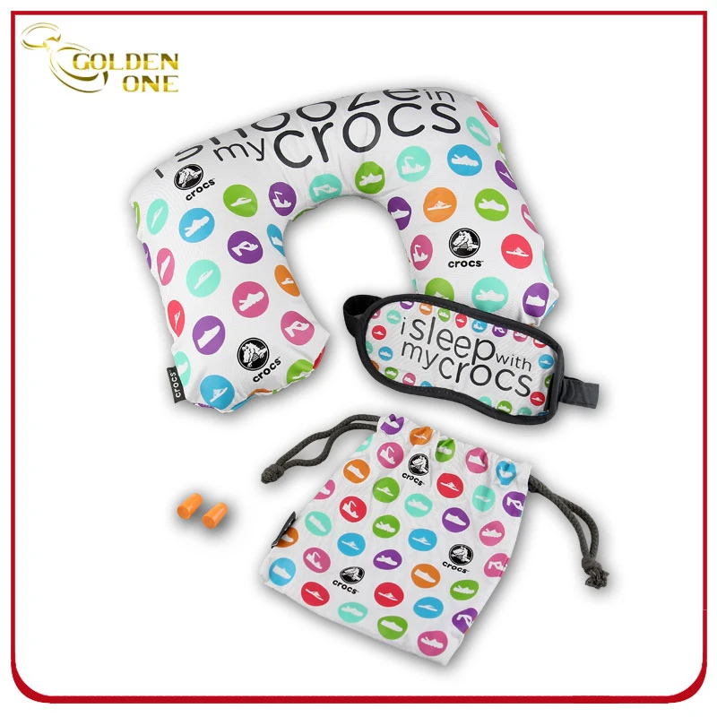 Fashion design Air Pillow Eyeshade and Earplugs Travel Set