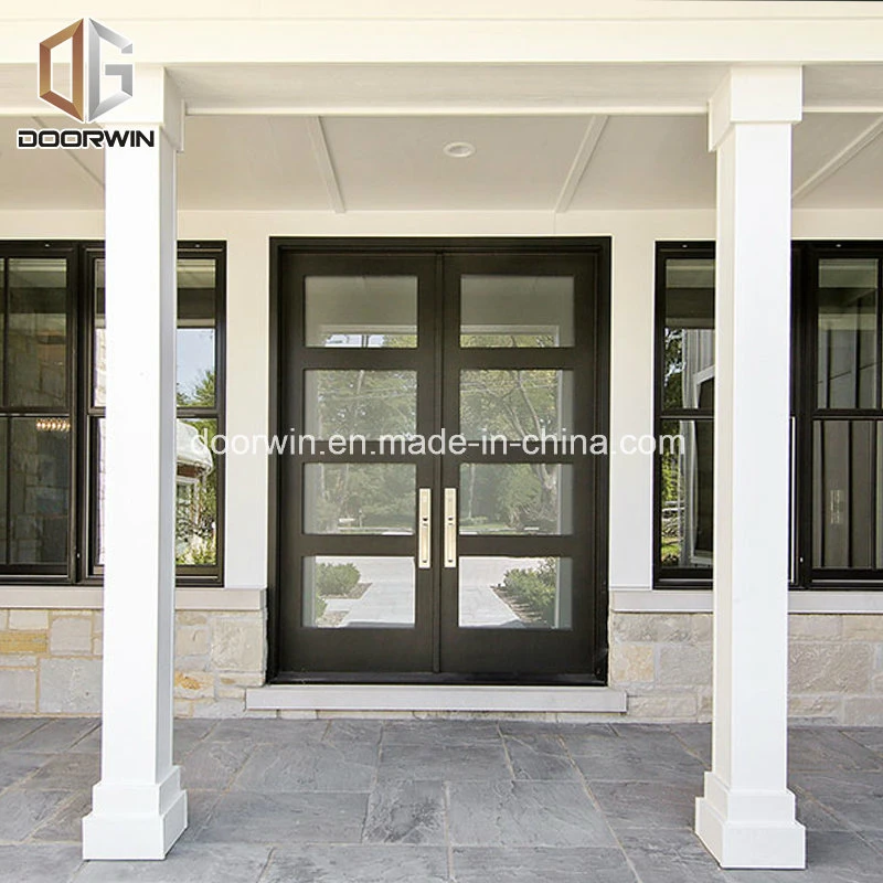 American Style Solid Wood Hinged Door, Imported Solid Timber French Door, Latest Design High Quality Wood Door