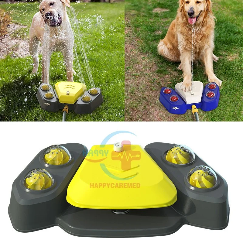 Hc-R132 Dog Sprinkler Toy Outdoor Summer Bath Spray Foot Step on Automatic Drinking Fountain Water Dispenser Dog Water Feeder