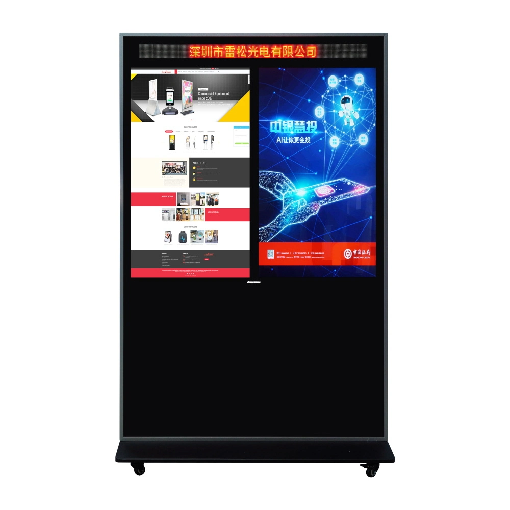 10.1" a 100" Pantalla de Publicidad LCD de Alta Luminosidad para Interiores y Exteriores Monitor Táctil de Capacitancia Infrarroja Montado en la Pared o en Soporte Pantalla Comercial de Pantalla Táctil