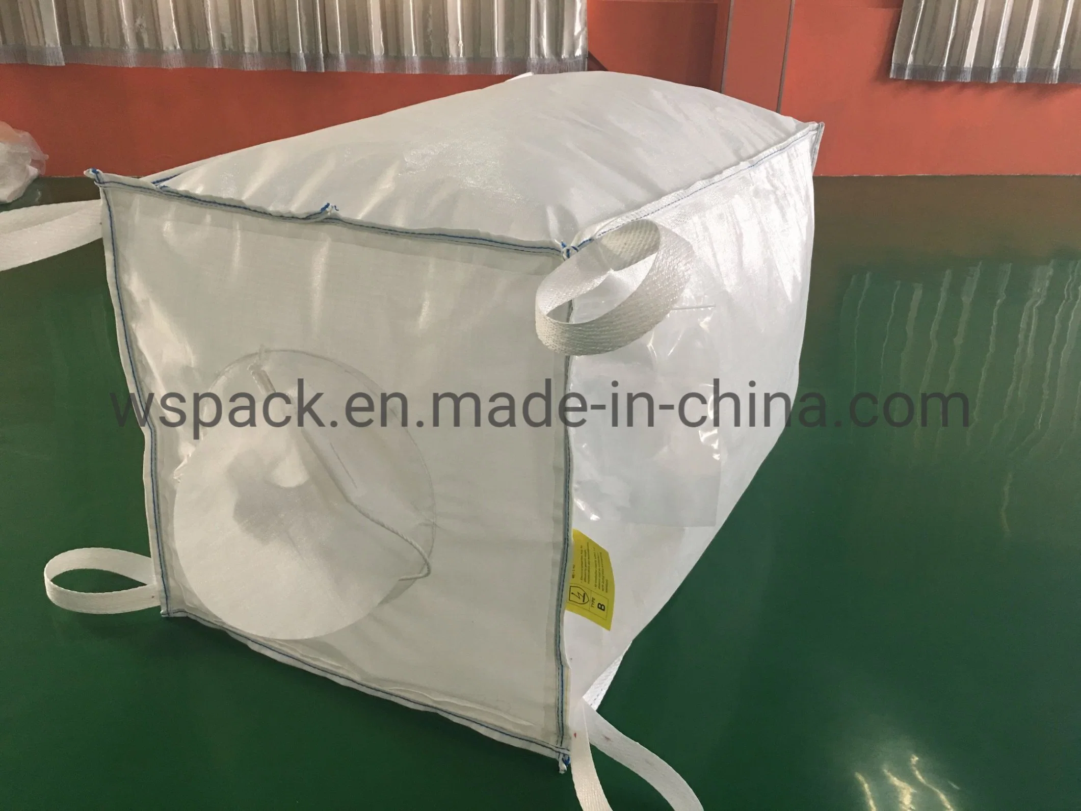 Document Pocket on Top PP Jumbo Bag Bulk Bag Ton Bag FIBC Bag Supplier Plastic Bag Hot Sale Good Quality Printing Logo for Free