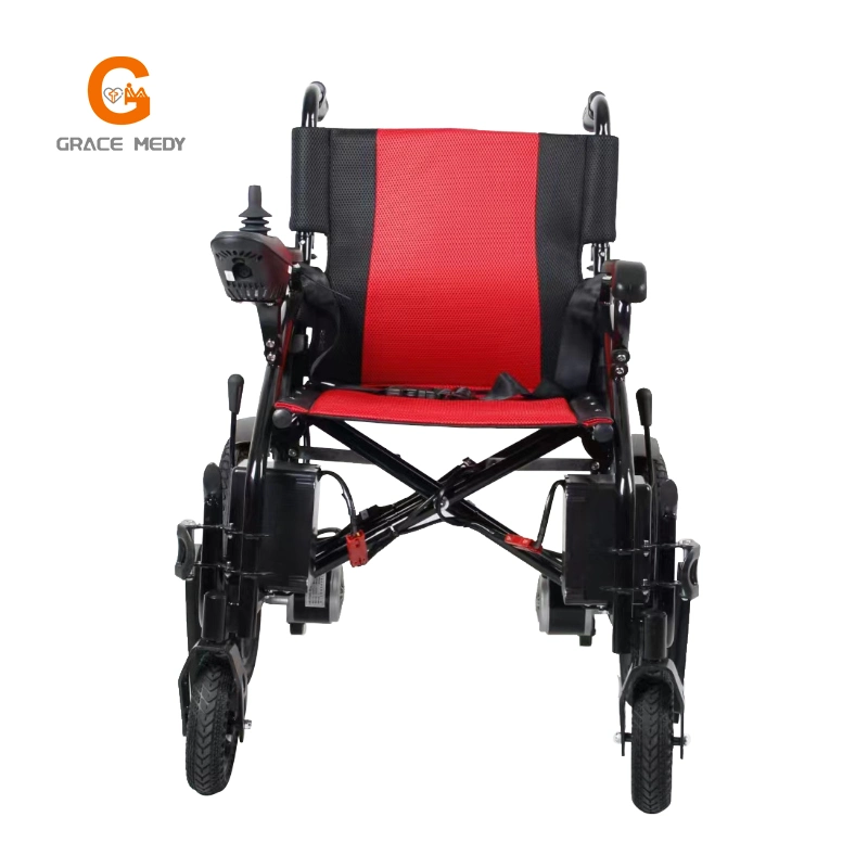 Les personnes âgées handicapés en alliage de pliage de soins de fauteuil roulant électrique motorisé Alliage d'aluminium de pliage des fauteuils roulants électriques pour les personnes handicapées