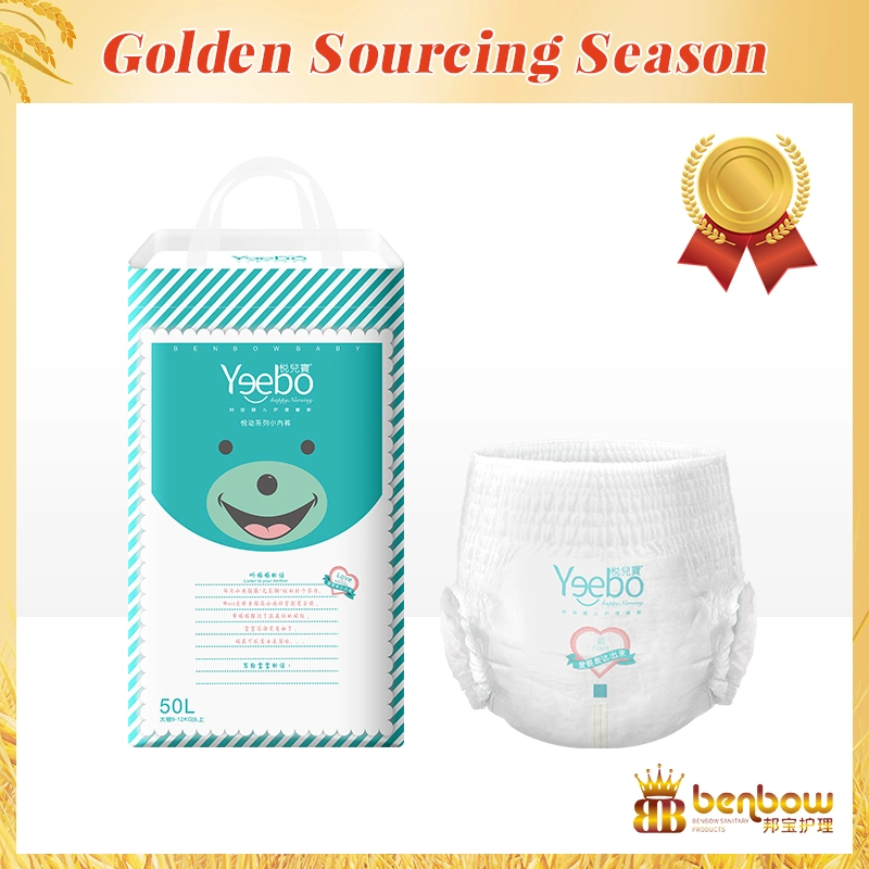 Premium Quality Yeebo Agréable à jouer Gratuit Super Mince et Doux Grande Absorption Culotte Jetable pour Bébé