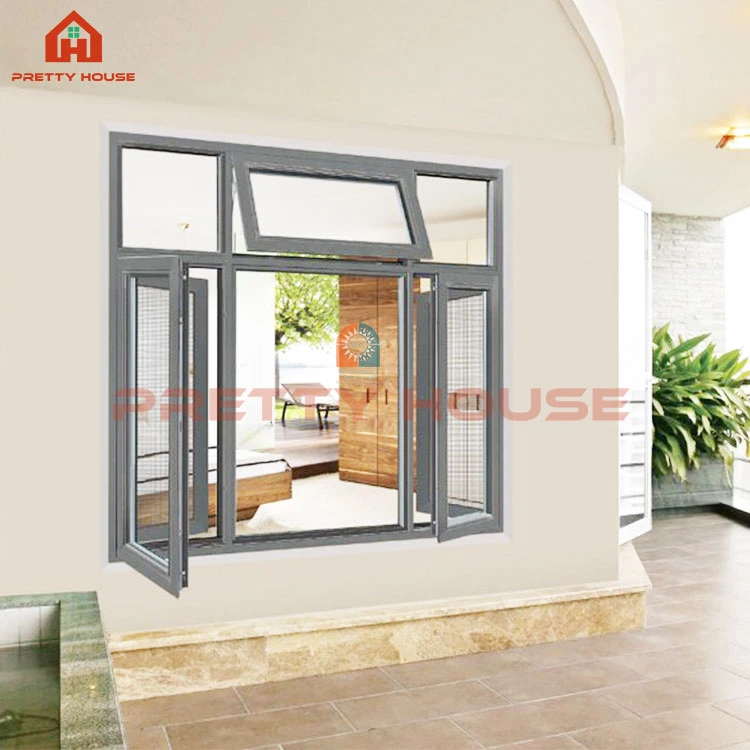 European Style Fenster Custom Double Glazed Aluminium-Legierung Türen und Fenster