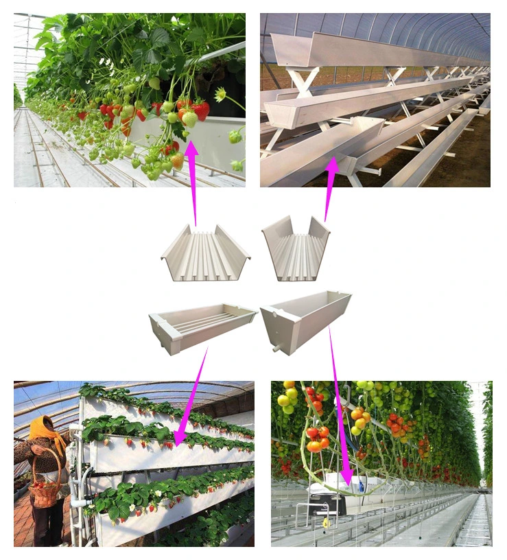 Factory Supply Best Quality PVC Plastic Plant Growing Gutter Slot/Drip Irrigation System