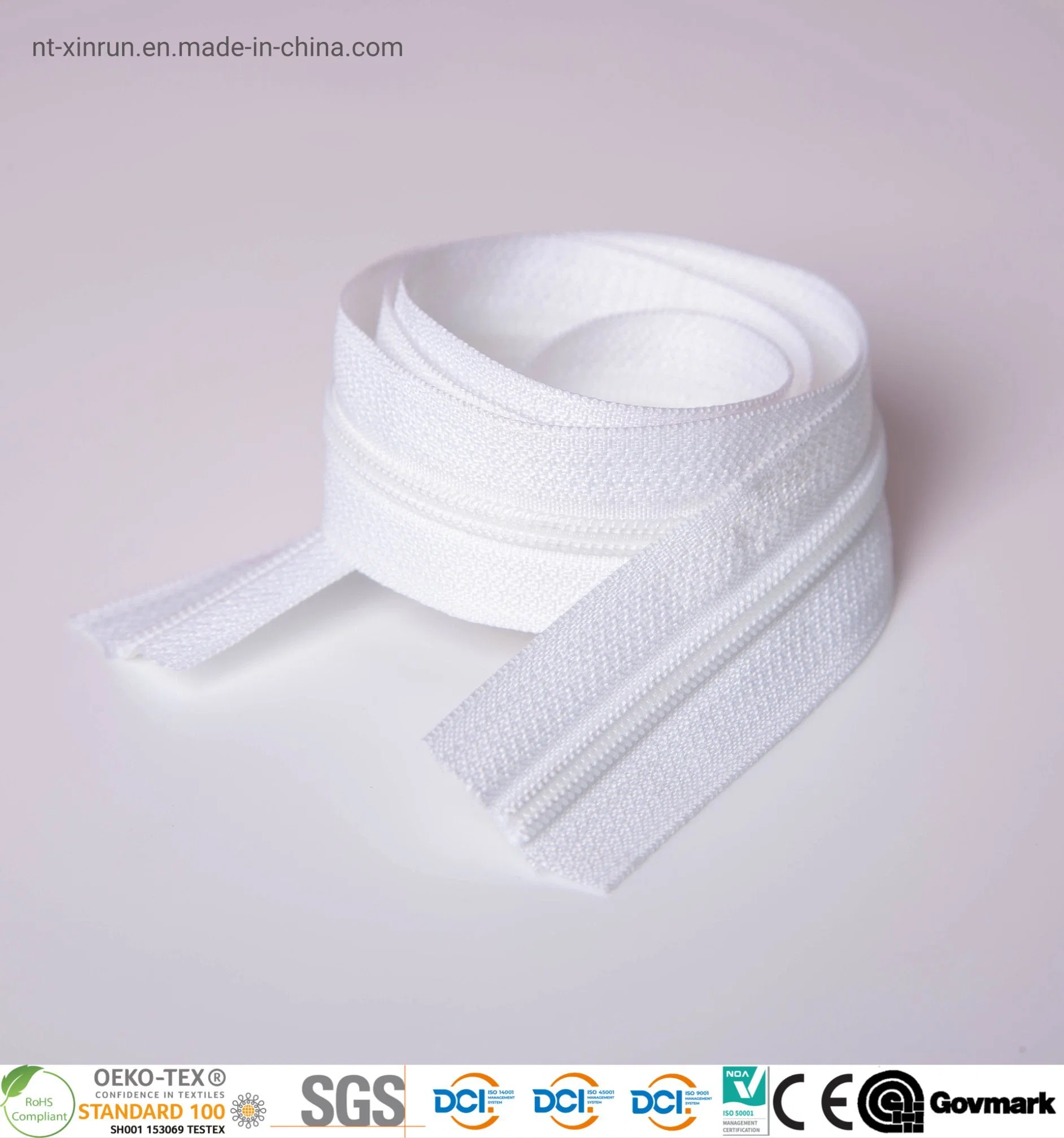 A/L N/L 5# 8# zíper de nylon para o fato de protecção