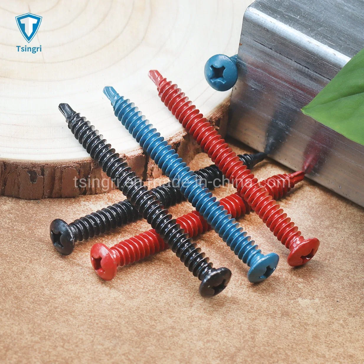 TGR/Tsingri SAE 1022 Heat Treated Steel CR-10 Corrosion Resistant Coating Heavy Duty Fastener Screws For Soft Roofing Construction