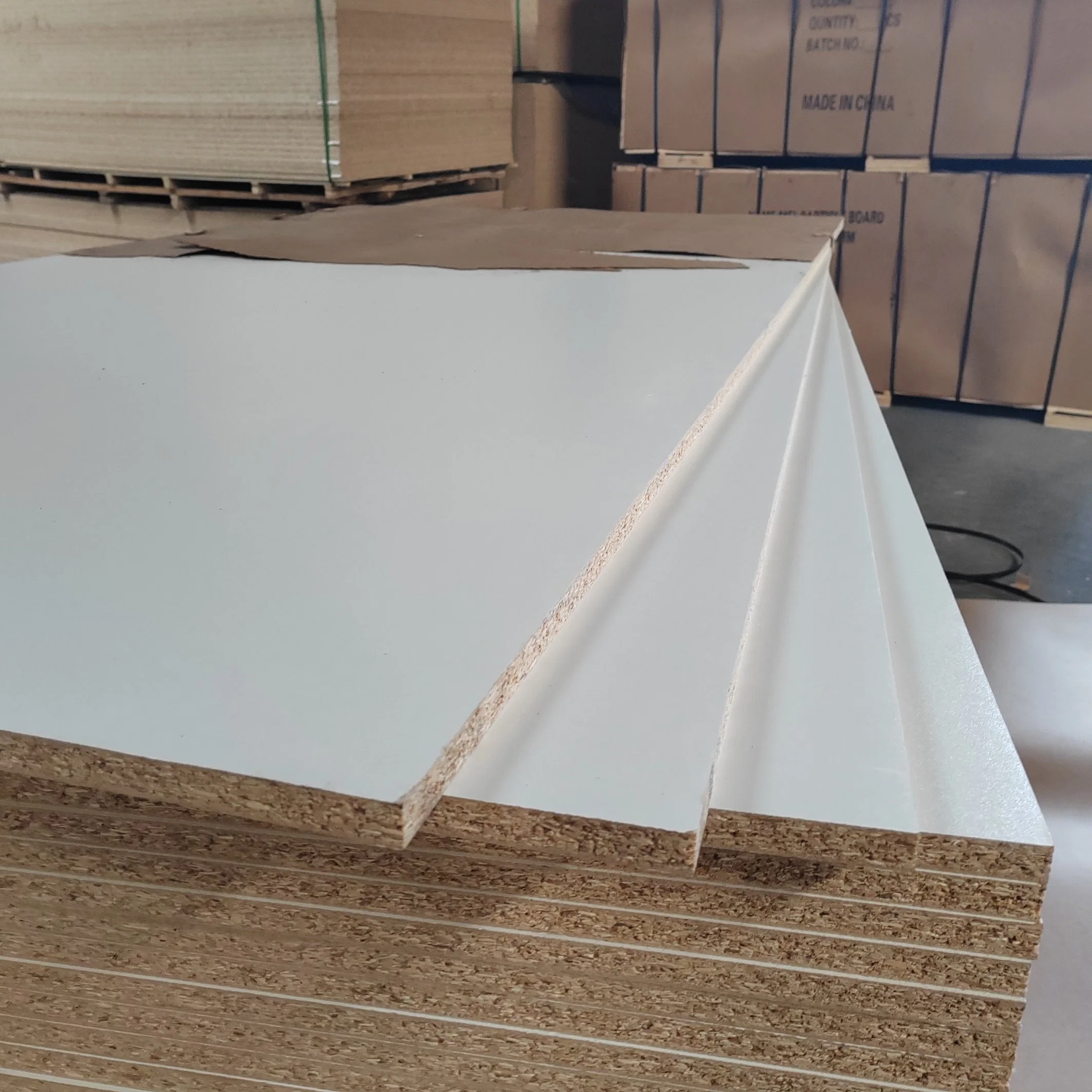 High quality/High cost performance  12mm 16mm 18mm White Melamine MFC Board for Furniture Particle Board