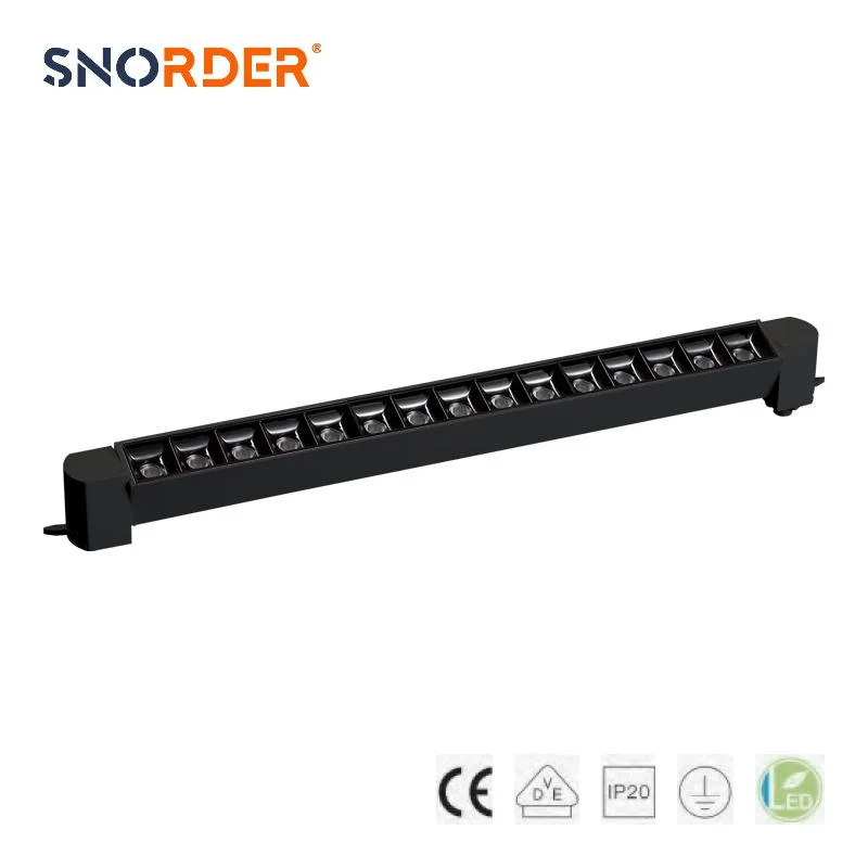 Luz de pista linear LED areia moderna e atacado preto 3000 K única Cor Linear