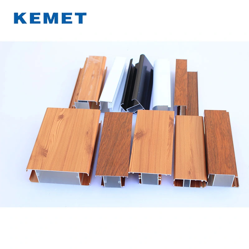 Aluminum Profile for Stretch Ceilings Stock Various Sizes Decoration Square Aluminum Tube Wooden Grain Rectangular