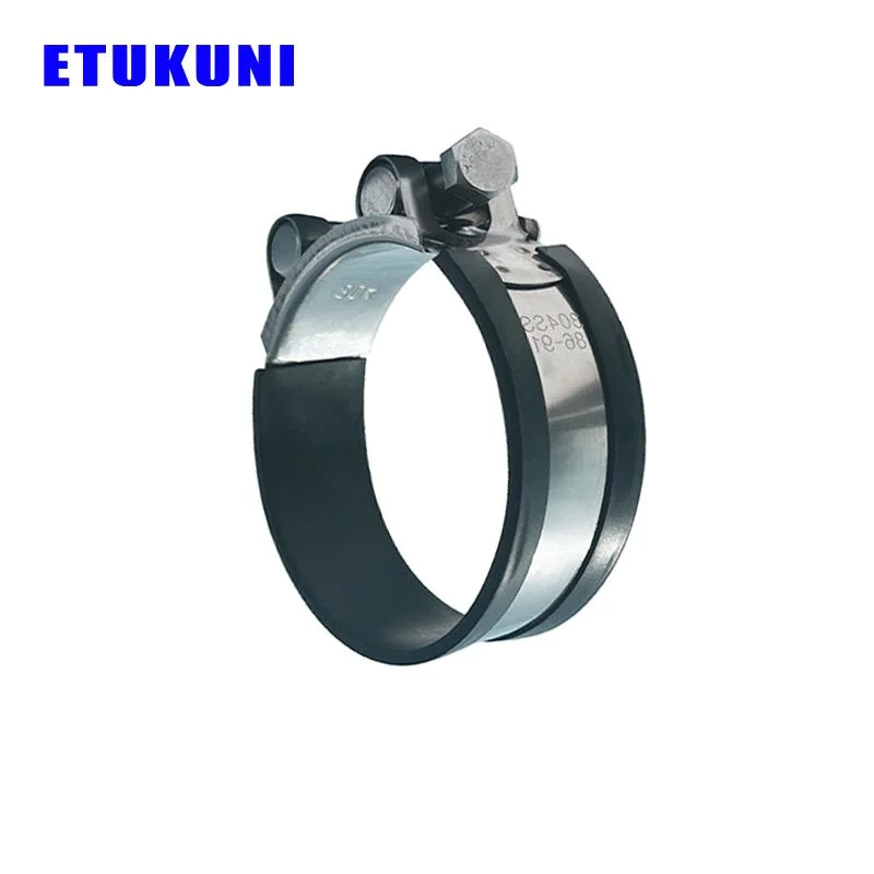 140-148mm Galvanized Iron Heavy Duty Tube Clamp, T-Bolt Hose Clamp with Single Bolt, Ear Clamp Pipe Clamp Hose Clamp Clips