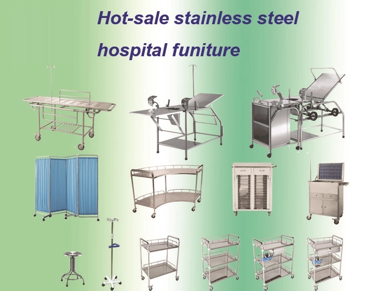 Easywell Three Shelves Mst-E18-2 Stainless Steel Hospital Medical Trolley