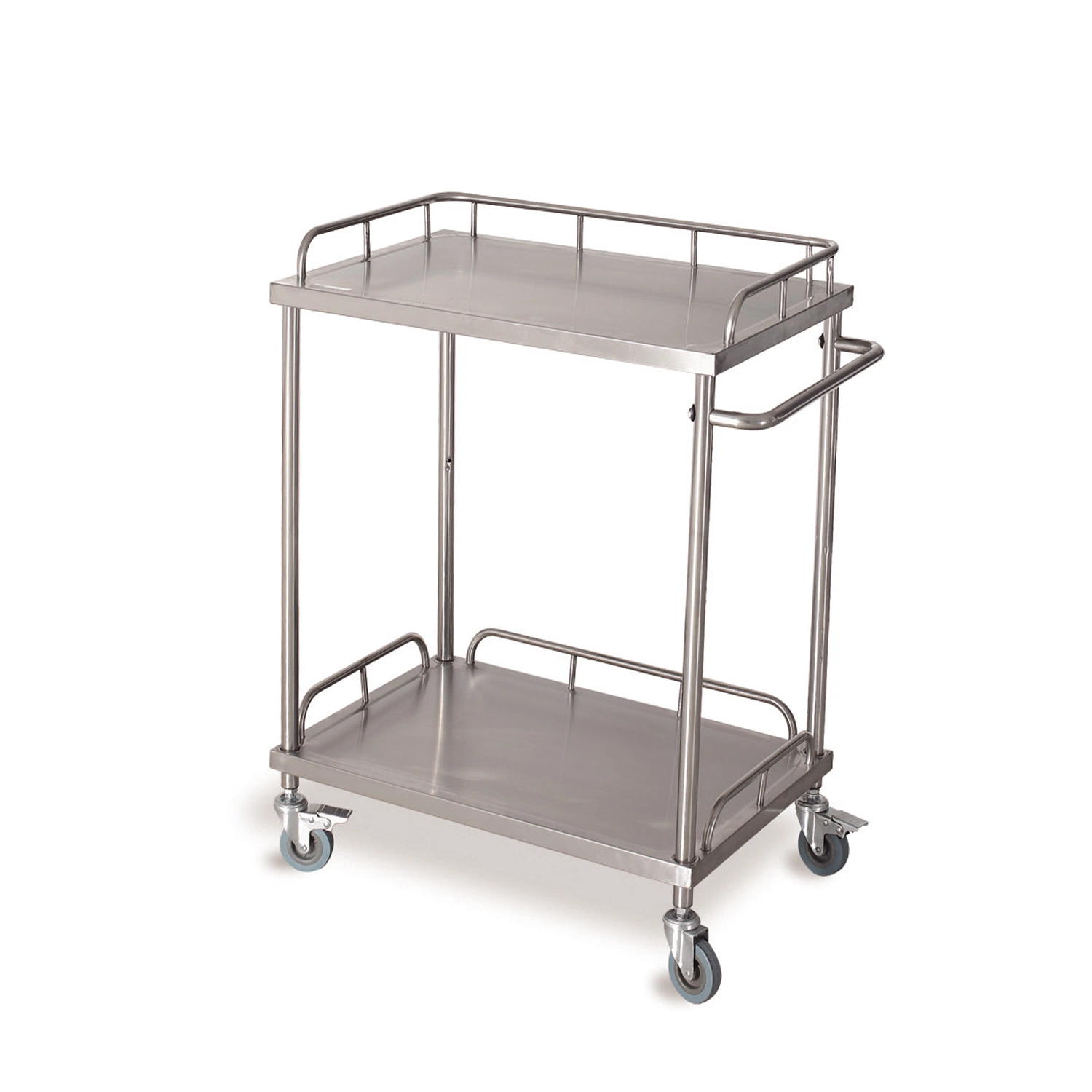 Hospital 2 Shevles Inox Treatment Cart for Dressing/Nursing